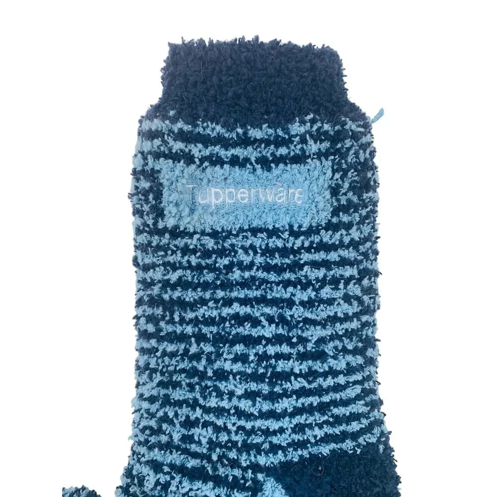 Fleece Socks Large Tupperware Non Slip Water Bottles Blue Light Dark Lined Warm